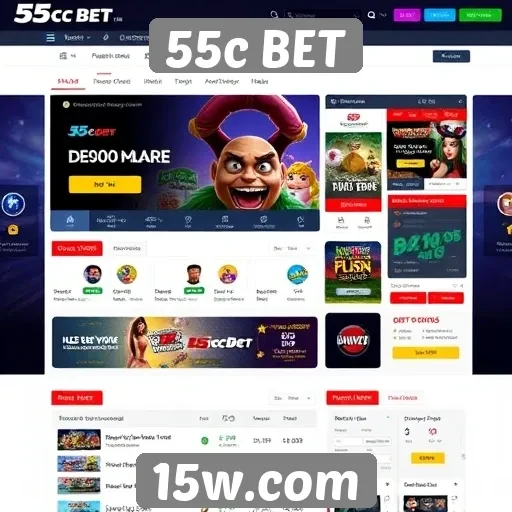 Interface e usabilidade do site 55c BET